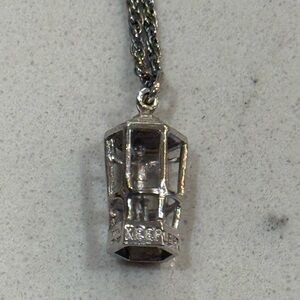 Traffic Cop in 'Bird Cage' Sterling Silver Vintage Charm On‎ Chain